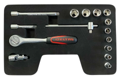İzeltaş 15 Parça  1/4'' Altı Köşe Karbüratör Lokma Anahtar Takımı