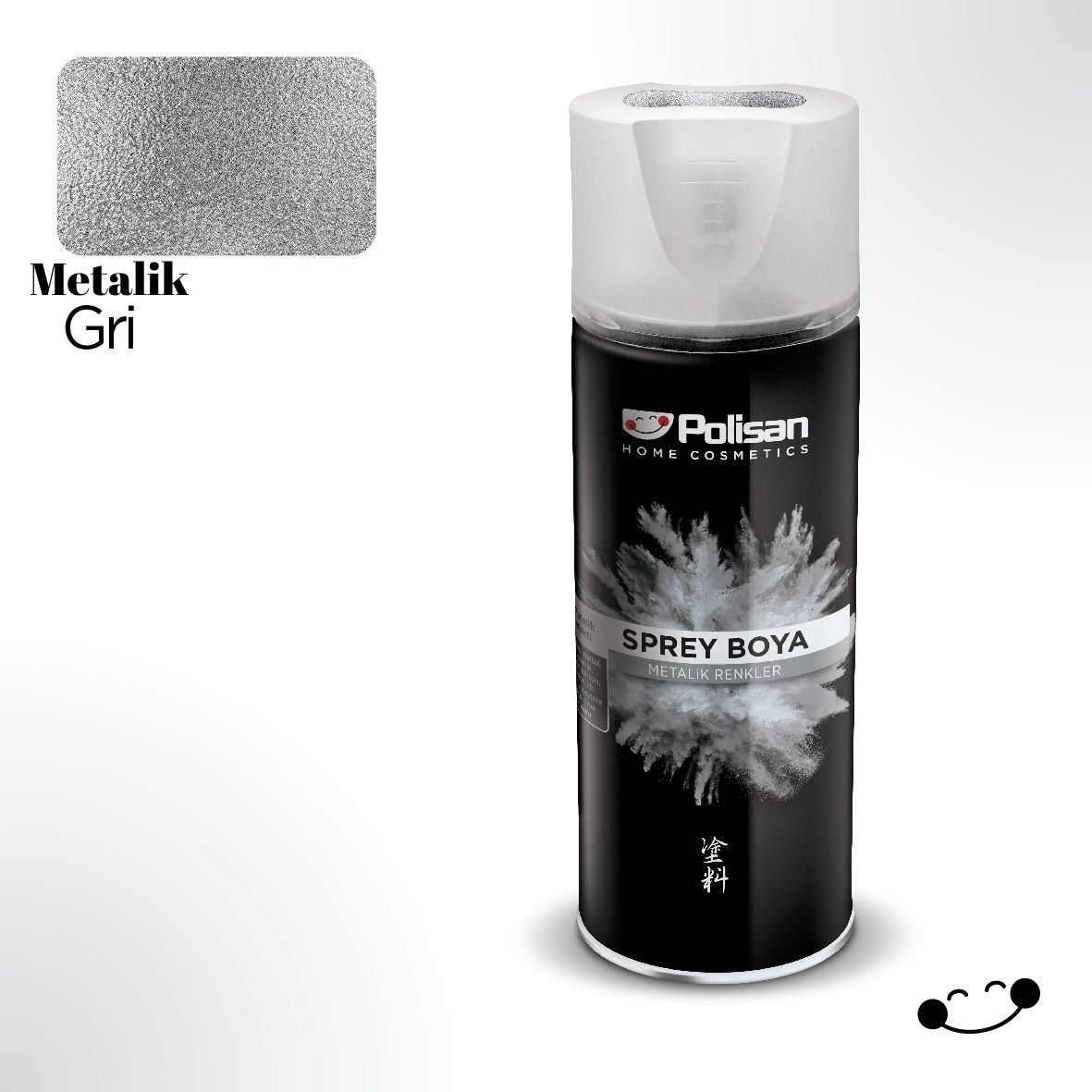 Polisan 400 ML Sprey Boya - Vernik - Astar Çeşitleri - Yüksek Isı Çeşitleri Metalik Gri
