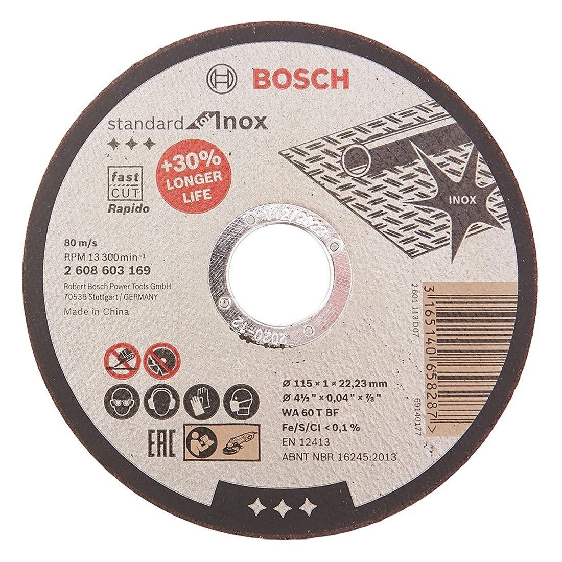 Bosch SD İnox Rapido Kesme Taşı 115x1,0mm 10'lu