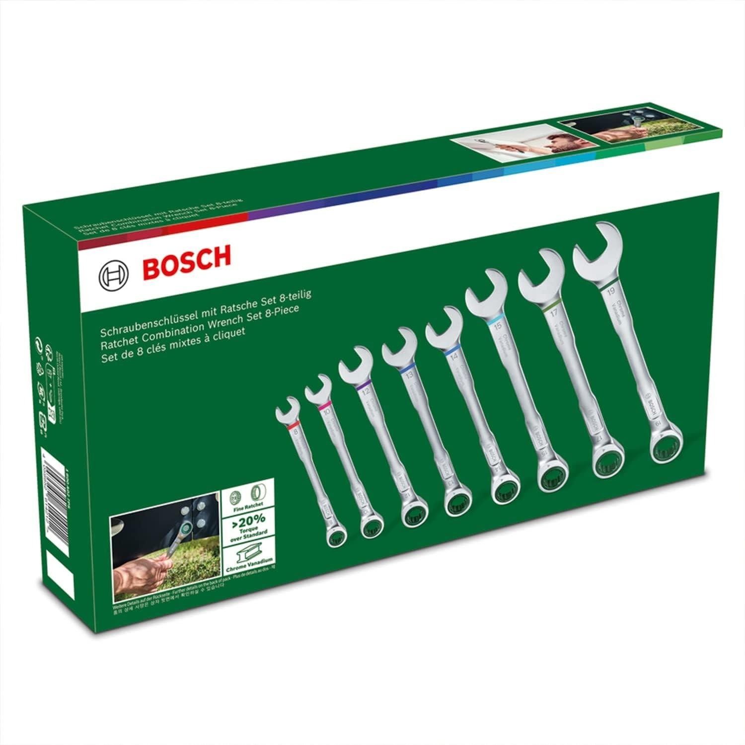 Bosch Cırcırlı Kombine Anahtar Seti 8 Parça -  1.600.A02.7PS