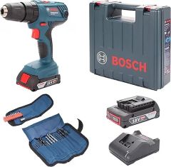Bosch GSB 180-Li Çift Akülü Vidalama Makinesi + 23 Parça Aksesuar