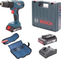 Bosch GSB 180-Li Çift Akülü Vidalama Makinesi + 23 Parça Aksesuar