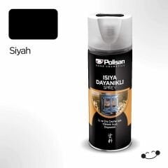 Polisan 400 ML Sprey Boya - Vernik - Astar Çeşitleri - Yüksek Isı Çeşitleri YÜKSES ISIYA DAYANIKLI SİYAH