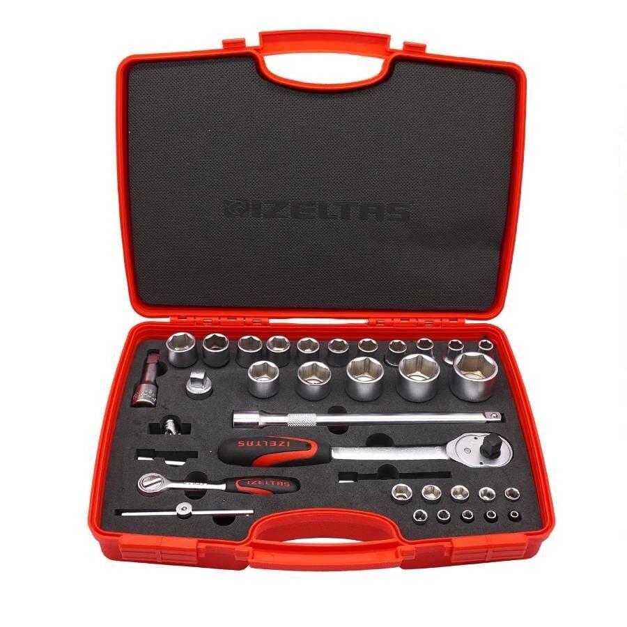 İzeltaş 1113001038 1/2'' 1/4'' 6 Köşe Kombine 35 Parça Lokma Takımı