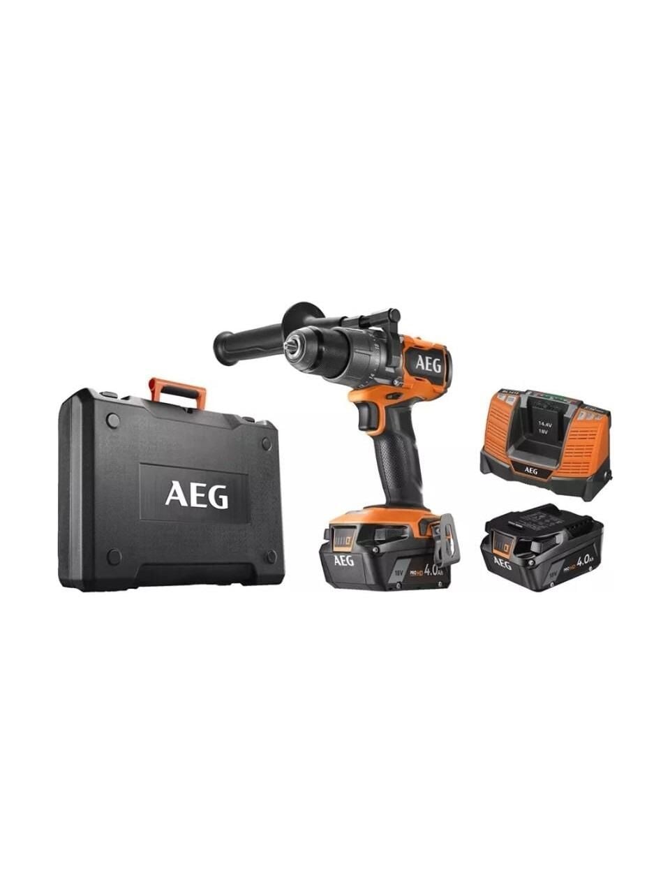 AEG BSB 18C3BL-402C 18 V Çift Akülü 4 Ah Darbeli Matkap