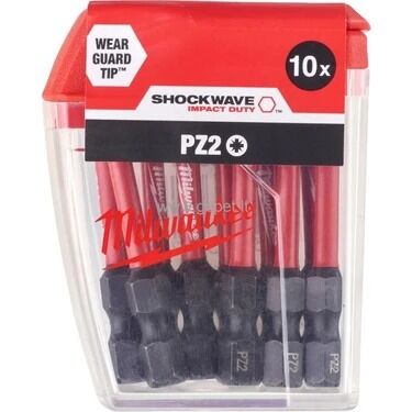Milwaukee PZ2 50 mm Shockwave Bits Vidalama Uç - 10'lu