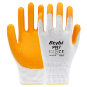 Beybi PN7 İş Eldiveni Polyester Örme Yarı Nitril