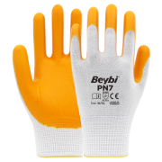 Beybi PN7 İş Eldiveni Polyester Örme Yarı Nitril