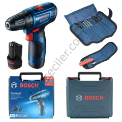 BOSCH GSR 120-Li + 23 Parça Aksesuar Akülü Vidalama Çift Akü ( 2x2,0Ah )