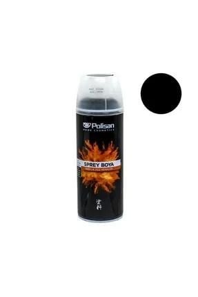 Polisan 400 ML Sprey Boya - Vernik - Astar Çeşitleri - Yüksek Isı Çeşitleri MAT SİYAH ( RAL-9005 )
