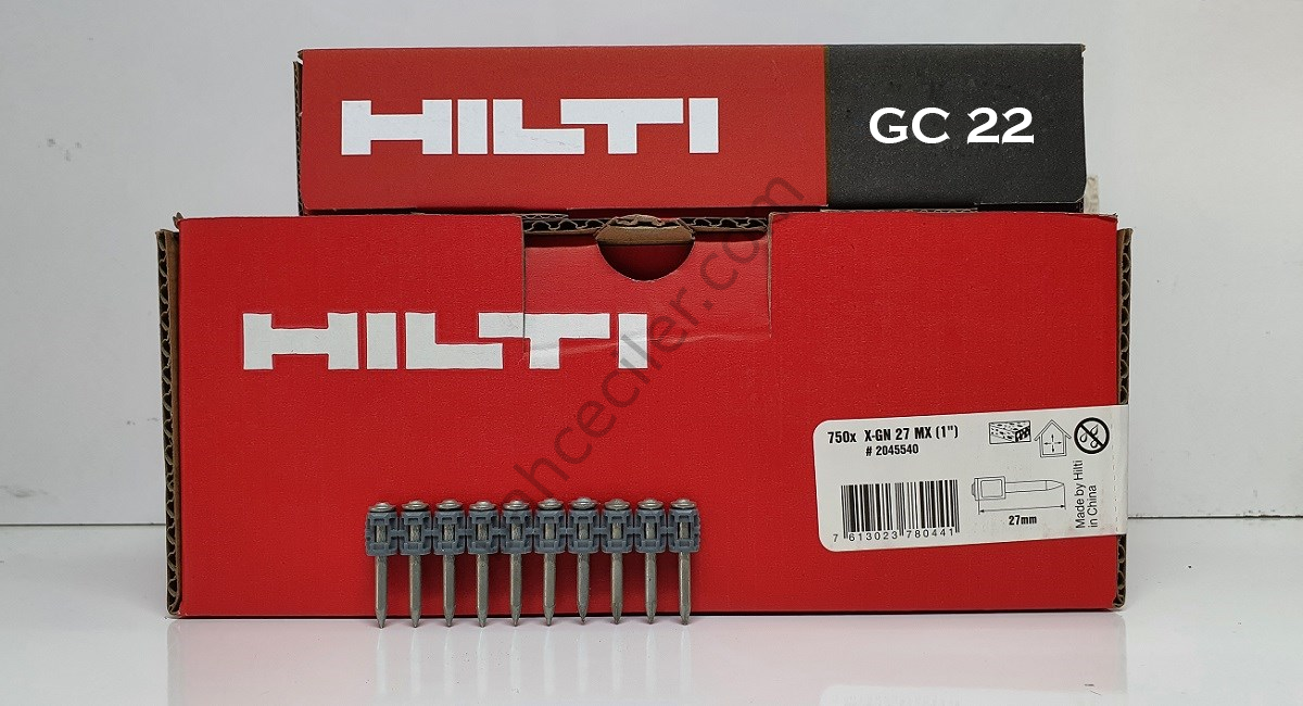 Hilti 750 Çivi + GC 22 Gaz GX 120 Tabanca için